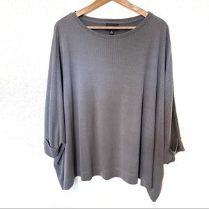 Lumière▫️gray oversized ribbed top